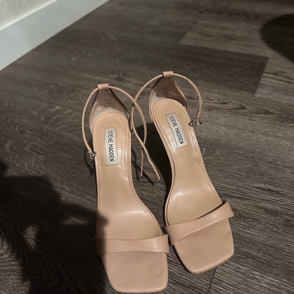 Steve Madden Nude Ankle Strap Heels